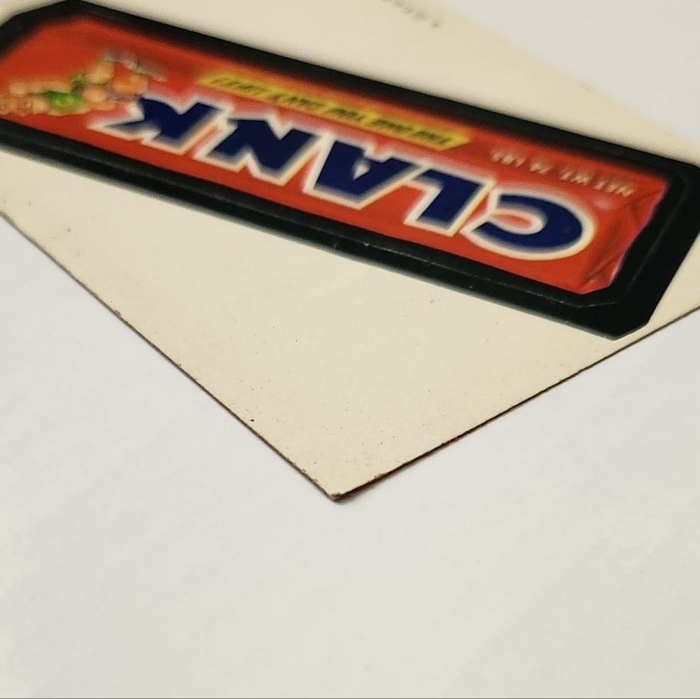 🏋 Vintage 1973 Wacky Packages Sticker - "Clank"  Candy Clark Bark Trading Card✨ - Picture 6 of 14